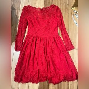 Juicy Couture red lace dress sz6
